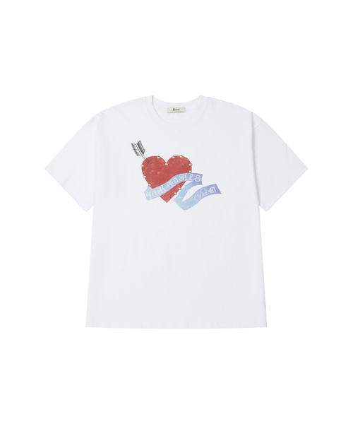 DEINET(ダイニット)の「STUD HEART T-SHIRT IN WHITE(Tシャツ/カットソー・レディース・その他・FREE)」の2枚目の写真