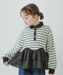 branshes（ブランシェス）の「ポロシャツ切り替えチュニック（チュニック）」