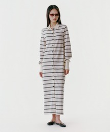 UNUS / Multi Border Polo Maxi Dress