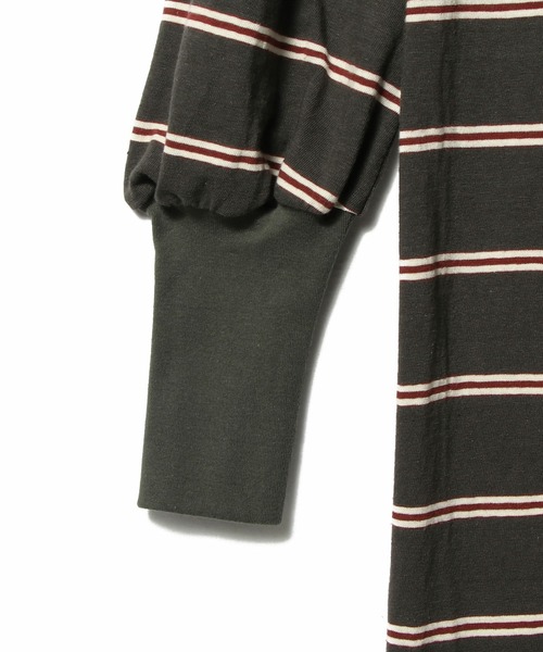 UNUS(ユナス)の「UNUS / Multi Border Polo Maxi Dress(ワンピース・レディース・チャコールアッシュ/キナリ・FREE)」の10枚目の写真