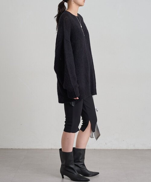 LOUNGEDRESS(ラウンジドレス)の「《ウエストゴム》カットジョーゼットハーフパンツ 秋服(その他パンツ・レディース・ブラック・FREE)」の8枚目の写真
