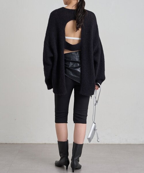 LOUNGEDRESS(ラウンジドレス)の「《ウエストゴム》カットジョーゼットハーフパンツ 秋服(その他パンツ・レディース・ブラック・FREE)」の9枚目の写真