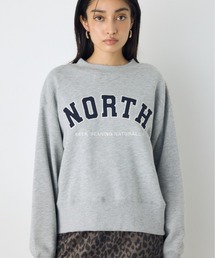 カレッジワッペンロゴ裏毛トップス 秋服 冬服 春服　スウェット　トレーナー　アメカジ