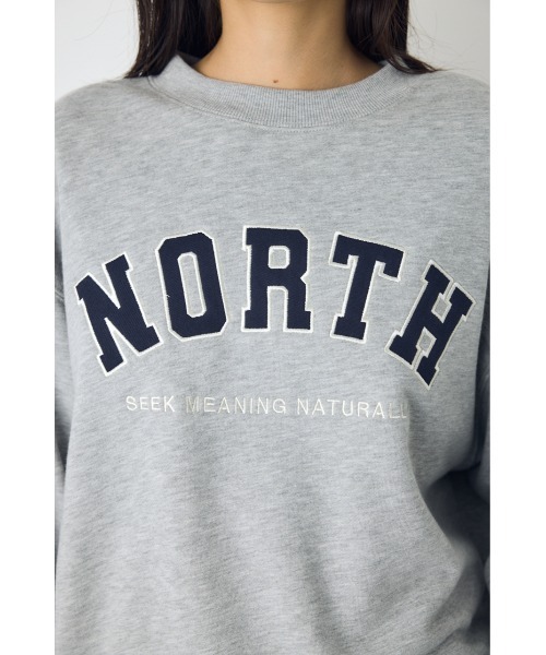 AZUL by moussy(アズールバイマウジー)の「カレッジワッペンロゴ裏毛トップス 秋服 冬服 春服 スウェット トレーナー アメカジ(スウェット・レディース・ネイビー/ボルドー/杢グレー・FREE)」の14枚目の写真