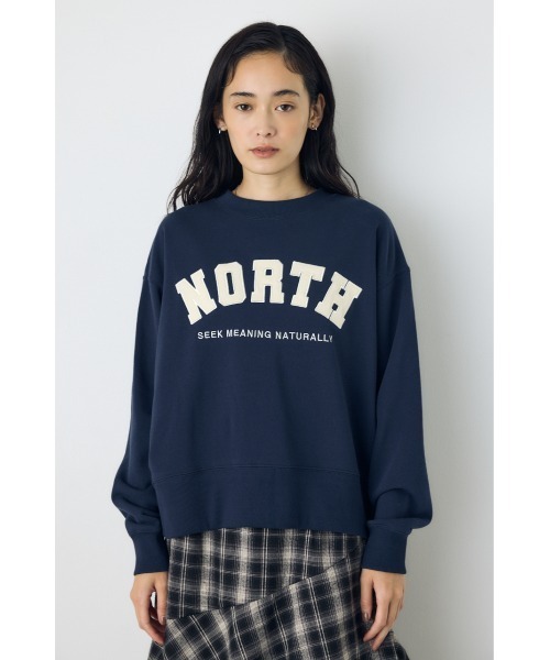 AZUL by moussy(アズールバイマウジー)の「カレッジワッペンロゴ裏毛トップス 秋服 冬服 春服 スウェット トレーナー アメカジ(スウェット・レディース・ネイビー/ボルドー/杢グレー・FREE)」の18枚目の写真