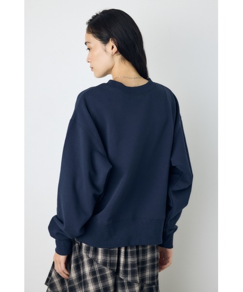 AZUL by moussy(アズールバイマウジー)の「カレッジワッペンロゴ裏毛トップス 秋服 冬服 春服 スウェット トレーナー アメカジ(スウェット・レディース・ネイビー/ボルドー/杢グレー・FREE)」の21枚目の写真