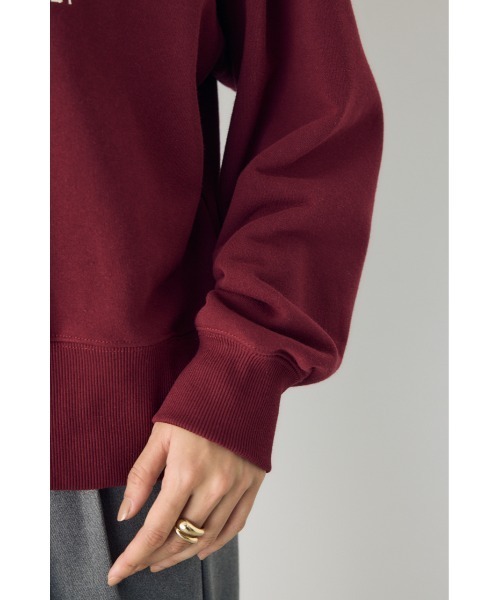 AZUL by moussy(アズールバイマウジー)の「カレッジワッペンロゴ裏毛トップス 秋服 冬服 春服 スウェット トレーナー アメカジ(スウェット・レディース・ネイビー/ボルドー/杢グレー・FREE)」の7枚目の写真