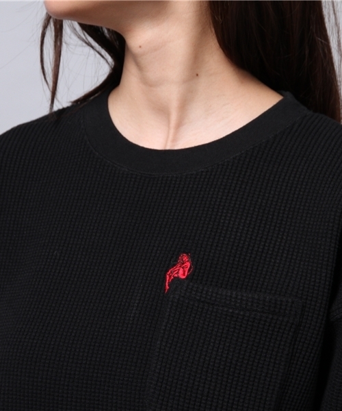 HYSTERIC GLAMOUR（ヒステリックグラマー）の「DEVIL WOMAN刺繍 ポケ付SW（スウェット・レディース・ネイビー/トップグレー/ブラック・FREE）」の10枚目の写真