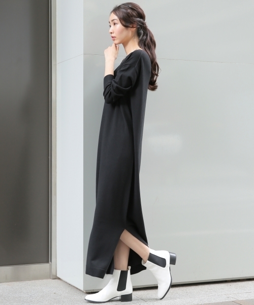 A part by（アパートバイ）の「サイドゴアブーツ 734006 （ブーツ・レディース・ホワイト/ブラック・37/23.5cm/38/24.5cm）」の7枚目の写真