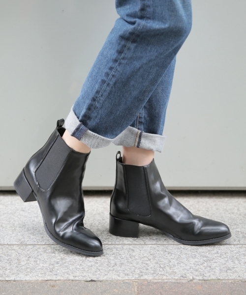 A part by（アパートバイ）の「サイドゴアブーツ 734006 （ブーツ・レディース・ホワイト/ブラック・37/23.5cm/38/24.5cm）」の10枚目の写真