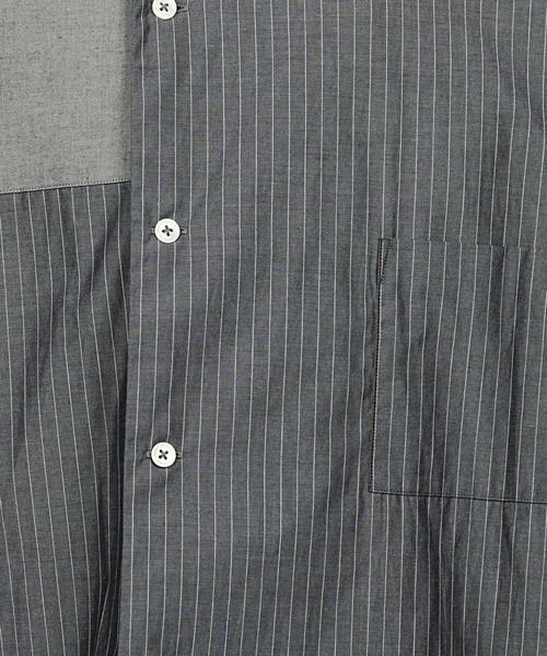 EN ROUTE（アンルート）の「ENR ストライプノーカラーシャツ（シャツ/ブラウス・メンズ・ダークグレー/コバルトブルー・1/2/3）」の10枚目の写真