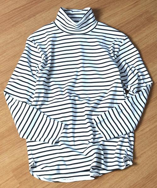 SHIPS JET BLUE（シップスジェットブルー）の「SHIPS JET BLUE: フライスアンダー タートルネックカットソー■（Tシャツ/カットソー・メンズ・ブラック/オフホワイト/チャコールグレー/ナチュラル・SMALL/LARGE/MEDIUM）」の4枚目の写真