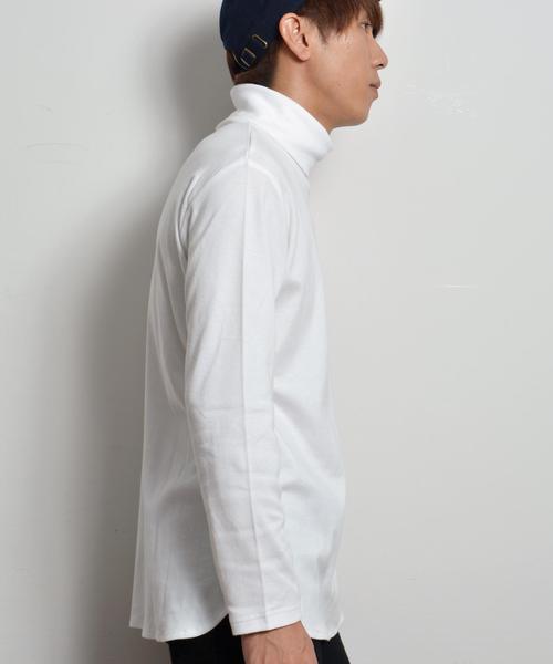 SHIPS JET BLUE（シップスジェットブルー）の「SHIPS JET BLUE: フライスアンダー タートルネックカットソー■（Tシャツ/カットソー・メンズ・ブラック/オフホワイト/チャコールグレー/ナチュラル・SMALL/LARGE/MEDIUM）」の5枚目の写真