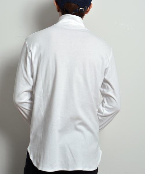 SHIPS JET BLUE（シップスジェットブルー）の「SHIPS JET BLUE: フライスアンダー タートルネックカットソー■（Tシャツ/カットソー・メンズ・ブラック/オフホワイト/チャコールグレー/ナチュラル・SMALL/LARGE/MEDIUM）」の6枚目の写真