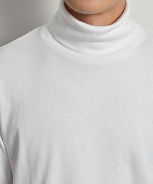 SHIPS JET BLUE（シップスジェットブルー）の「SHIPS JET BLUE: フライスアンダー タートルネックカットソー■（Tシャツ/カットソー・メンズ・ブラック/オフホワイト/チャコールグレー/ナチュラル・SMALL/LARGE/MEDIUM）」の7枚目の写真