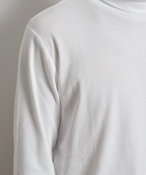 SHIPS JET BLUE（シップスジェットブルー）の「SHIPS JET BLUE: フライスアンダー タートルネックカットソー■（Tシャツ/カットソー・メンズ・ブラック/オフホワイト/チャコールグレー/ナチュラル・SMALL/LARGE/MEDIUM）」の8枚目の写真