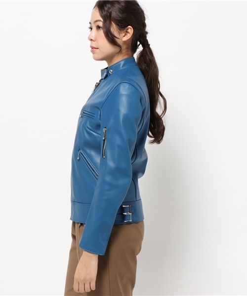 HYSTERIC GLAMOUR(ヒステリックグラマー)の「LEWIS LEATHERS GUITAR GIRL pt JK(ライダースジャケット・レディース・ブルー・FREE)」の10枚目の写真