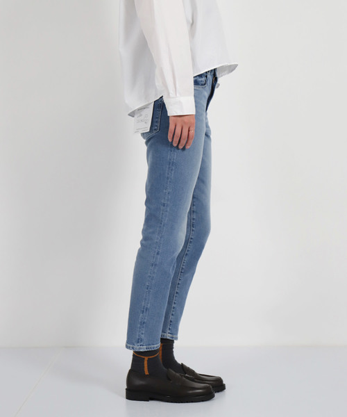 D.M.G.（ドミンゴ）の「[D.M.G. / ディーエムジー]　11ozストレッチデニム5Pアンクルスリムジーンズ（デニムパンツ・レディース・ライトインディゴブルー・L/M/SS/S）」の13枚目の写真