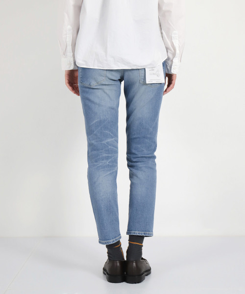 D.M.G.（ドミンゴ）の「[D.M.G. / ディーエムジー]　11ozストレッチデニム5Pアンクルスリムジーンズ（デニムパンツ・レディース・ライトインディゴブルー・L/M/SS/S）」の12枚目の写真