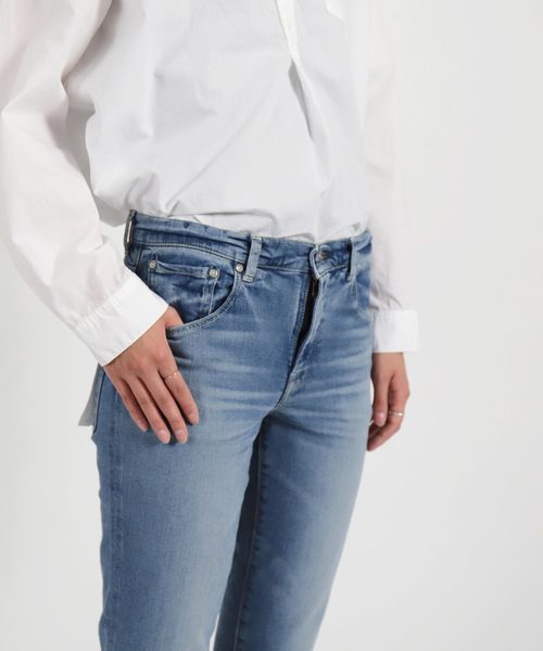 D.M.G.（ドミンゴ）の「[D.M.G. / ディーエムジー]　11ozストレッチデニム5Pアンクルスリムジーンズ（デニムパンツ・レディース・ライトインディゴブルー・L/M/SS/S）」の10枚目の写真