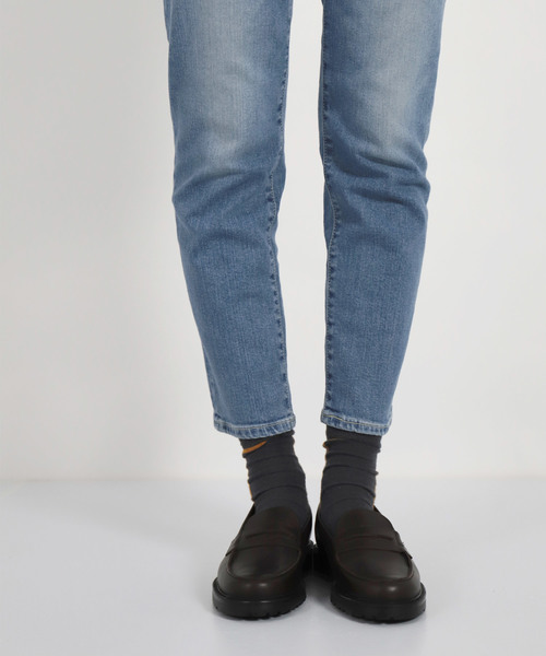 D.M.G.（ドミンゴ）の「[D.M.G. / ディーエムジー]　11ozストレッチデニム5Pアンクルスリムジーンズ（デニムパンツ・レディース・ライトインディゴブルー・L/M/SS/S）」の8枚目の写真