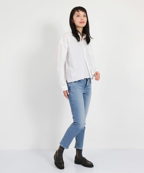 D.M.G.（ドミンゴ）の「[D.M.G. / ディーエムジー]　11ozストレッチデニム5Pアンクルスリムジーンズ（デニムパンツ・レディース・ライトインディゴブルー・L/M/SS/S）」の7枚目の写真