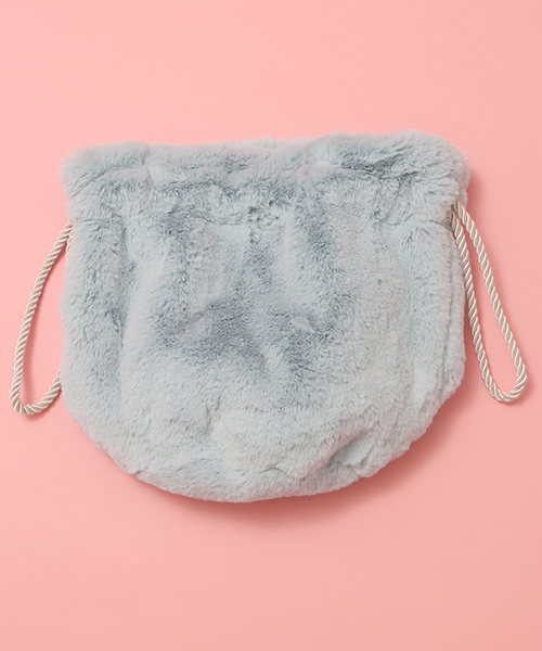 WC（ダブル シー）の「WC/ファー巾着バッグ（ショルダーバッグ・レディース・パープル/サックスブルー/ライトピンク/ブラック・FREE）」の14枚目の写真