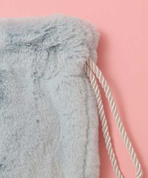 WC（ダブル シー）の「WC/ファー巾着バッグ（ショルダーバッグ・レディース・パープル/サックスブルー/ライトピンク/ブラック・FREE）」の15枚目の写真