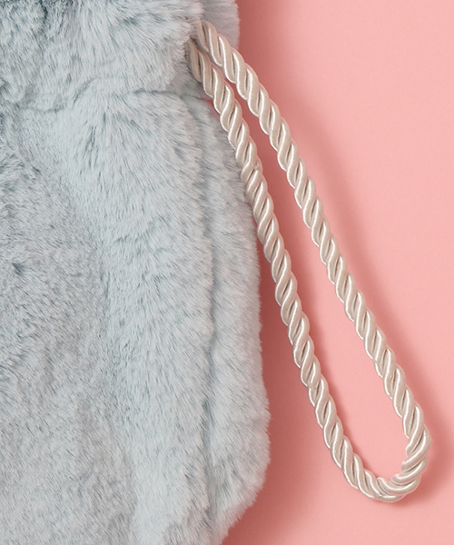 WC（ダブル シー）の「WC/ファー巾着バッグ（ショルダーバッグ・レディース・パープル/サックスブルー/ライトピンク/ブラック・FREE）」の16枚目の写真