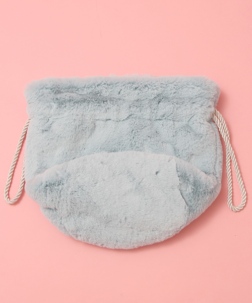 WC（ダブル シー）の「WC/ファー巾着バッグ（ショルダーバッグ・レディース・パープル/サックスブルー/ライトピンク/ブラック・FREE）」の11枚目の写真