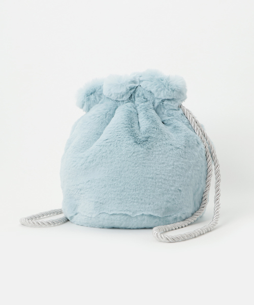 WC（ダブル シー）の「WC/ファー巾着バッグ（ショルダーバッグ・レディース・パープル/サックスブルー/ライトピンク/ブラック・FREE）」の13枚目の写真