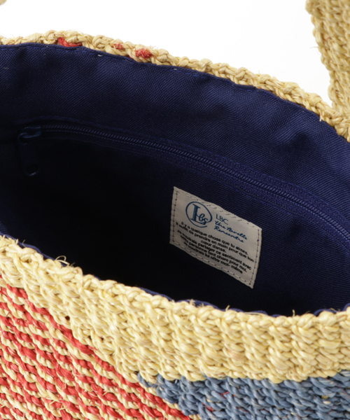 LBC（エルビーシー）の「アバカミックスカラーカゴバック      （かごバッグ・レディース・パープル/ブルー/ブラウン・FREE）」の7枚目の写真