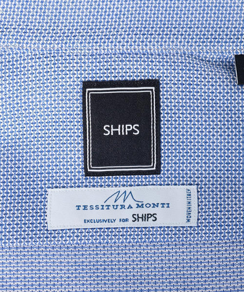 SHIPS（シップス）の「SD: 【MONTI社製生地】 "ジーロ・イングレーゼ" ソリッド ホリゾンタルカラー シャツ （ブルー）（シャツ/ブラウス・メンズ・ブルー・38/41/37/39/40/42）」の9枚目の写真