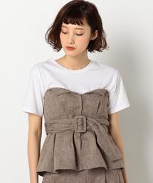 Another Edition | ヘリンボーンビスチェブラウン ◆(シャツ/ブラウス)