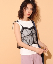 Heather | ノースリーブ＊ドットキャミ２Ｐ　765275(キャミソール)