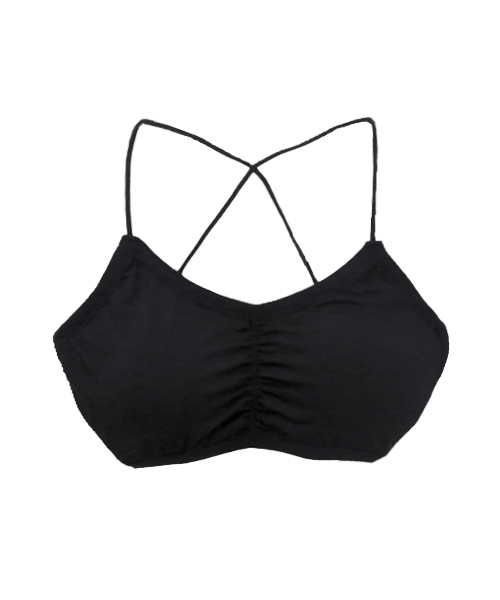SUNBABIES(サンベイビーズ)の「クロスストラップブラトップ(キャミソール・レディース・レッド/グレー/ブラック・M)」の2枚目の写真