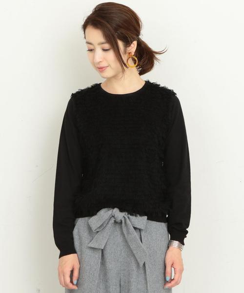 フリンジ ニットプルオーバー ビューティアンドユース BEAUTY&YOUTH UNITED ARROWS（ビューティーアンドユースユナイテッド