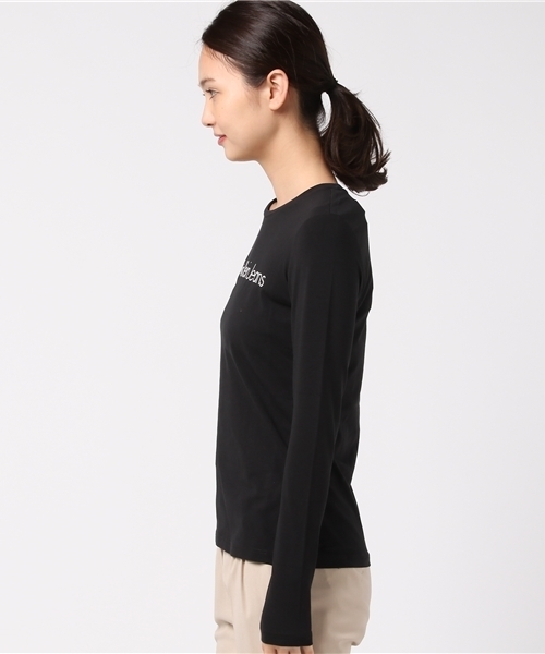 Calvin Klein Jeans（カルヴァンクラインジーンズ）の「クルーネックロングスリーブTシャツ（Tシャツ/カットソー・レディース・ブラック/ホワイト/ピンク・X-SMALL/SMALL/LARGE/MEDIUM）」の6枚目の写真