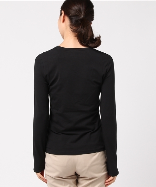 Calvin Klein Jeans（カルヴァンクラインジーンズ）の「クルーネックロングスリーブTシャツ（Tシャツ/カットソー・レディース・ブラック/ホワイト/ピンク・X-SMALL/SMALL/LARGE/MEDIUM）」の7枚目の写真