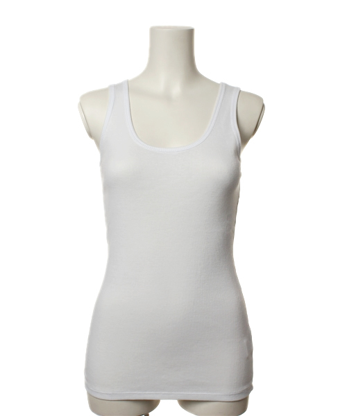 mystic（ミスティック）の「テレコタンク（タンクトップ・レディース・アイボリー/ベージュ/ホワイト/サンドベージュ/ブラック・ﾌﾘ-）」の2枚目の写真