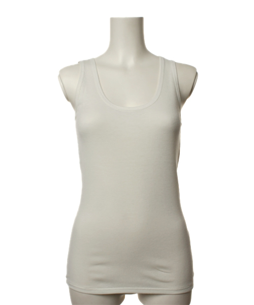 mystic（ミスティック）の「テレコタンク（タンクトップ・レディース・アイボリー/ベージュ/ホワイト/サンドベージュ/ブラック・ﾌﾘ-）」の3枚目の写真