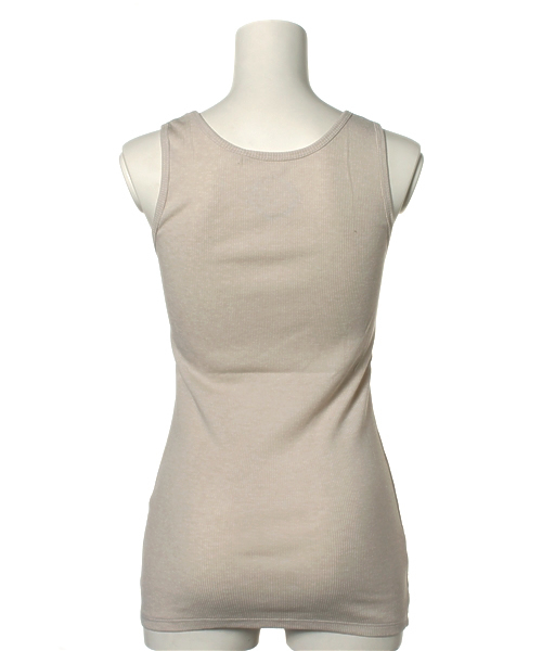 mystic（ミスティック）の「テレコタンク（タンクトップ・レディース・アイボリー/ベージュ/ホワイト/サンドベージュ/ブラック・ﾌﾘ-）」の6枚目の写真