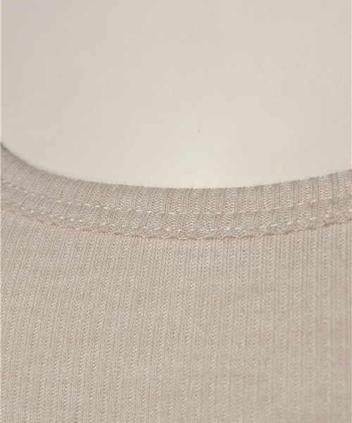 mystic（ミスティック）の「テレコタンク（タンクトップ・レディース・アイボリー/ベージュ/ホワイト/サンドベージュ/ブラック・ﾌﾘ-）」の7枚目の写真