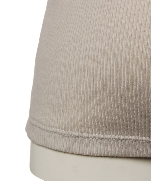 mystic（ミスティック）の「テレコタンク（タンクトップ・レディース・アイボリー/ベージュ/ホワイト/サンドベージュ/ブラック・ﾌﾘ-）」の8枚目の写真