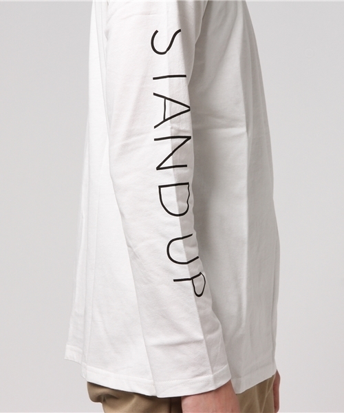 VENCEEXCHANGE（ヴァンスエクスチェンジ）の「袖プリントロンT                     （Tシャツ/カットソー・メンズ・オフホワイト/ライトグレー/ネイビー・MEDIUM/LARGE）」の8枚目の写真