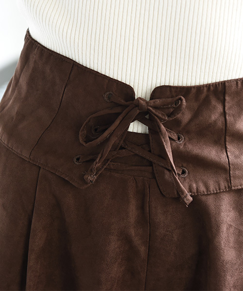 Luz Llena（ラズレナ）の「[コルセットベルト付き]フェイクスウェードパンツ（その他パンツ・レディース・ブラウン/ベージュ・MEDIUM）」の9枚目の写真