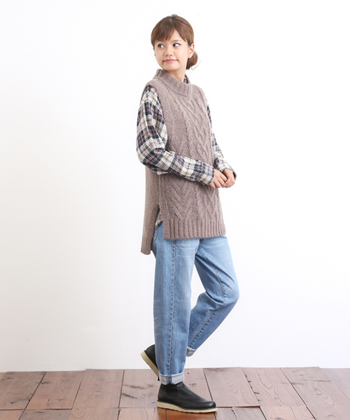 CUBE SUGAR(キューブシュガー)の「ストレッチデニムスリムストレートパンツ(デニムパンツ・レディース・インディゴブルー/サックスブルー・M/S)」の7枚目の写真