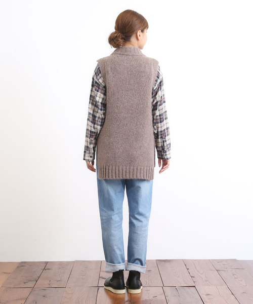 CUBE SUGAR(キューブシュガー)の「ストレッチデニムスリムストレートパンツ(デニムパンツ・レディース・インディゴブルー/サックスブルー・M/S)」の18枚目の写真