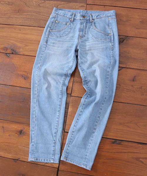 CUBE SUGAR(キューブシュガー)の「ストレッチデニムスリムストレートパンツ(デニムパンツ・レディース・インディゴブルー/サックスブルー・M/S)」の20枚目の写真