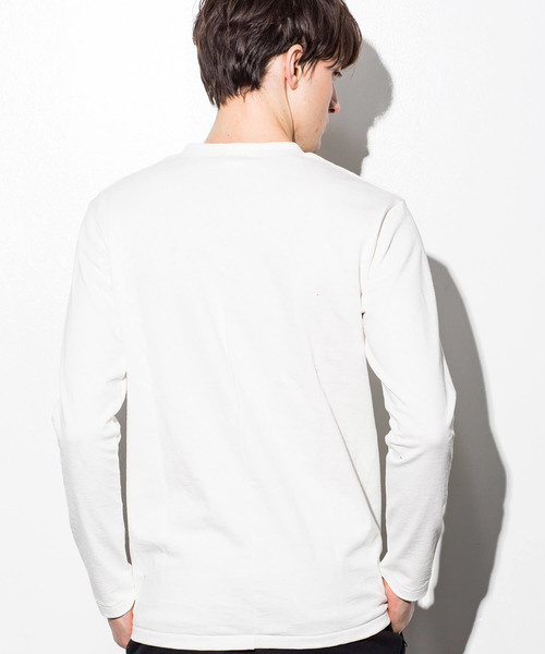CDM BY CARPEDIEM（シーディーエムバイカルペディエム）の「CDM BY CARPEDIEM(シーディーエム バイ カルペディエム)ヘヴィ天竺ロング 半袖Tシャツ　MADE IN JAPAN（Tシャツ/カットソー・メンズ・ホワイト/ブラック/カーキ・SMALL/MEDIUM/LARGE）」の12枚目の写真